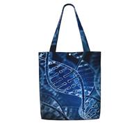 DNA Chain Photo Printed,Reusable Grocery Bags Shopping Tote Bags Large Capacity Canvas Shoulder bag