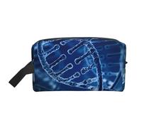 DNA Chain Photo PrintedLarge Capacity Cosmetic Organizer,Travel Makeup Bag for Women