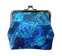 DNA Chain Photo Printing Lightweight Minimalist Wallet, Compact Coin Pouch for Gym Visits and Errands