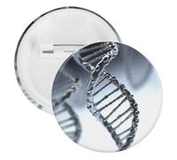 DNA Chain Photo Tinplate Badge Personalized Round Brooch Large Craft Button Suitable for Teachers, Nurses, Doctors, Staff, Party Gift Accessories, style, 1PCS