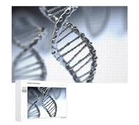 DNA Chain Photo Wooden Puzzles for Adults 1000 PCS Unique Shape Puzzles Wall Art Home Decor for Puzzle Lovers, Family, Friend Creative Gift Toys
