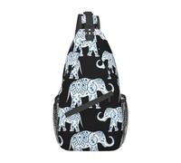 DNA Chain Stylish Oblique Chest Backpack Leisure Backpack Small Bag for Travel Work Casual, Elephant, Rozmiar uniwersalny