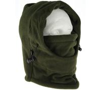 DNA Cold Weather Carp Fishing Fleece Lined OD Green Adjustable Snood with Face Guard