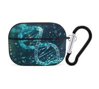 DNA Double Helix AirPod Pro Case, Anti Scratch Hard PC Cover with Keychain, AirPod Pro 2nd/1st Case Accessories for Women Men, Black-Style