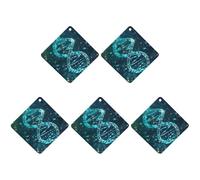 DNA Double Helix Car Air Freshener Hanging Incense Chips 5 Pack Automotive Scented Hanging Sheets for Car Home Auto Interior Decor Rhombus,White-Style