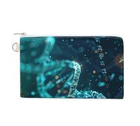 DNA Double Helix Coin Purse with Key Ring Cute Change Purse Travel Portable Keychain Wallet with Zipper for Women Girls, style, One Size