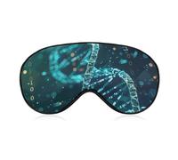 DNA Double Helix Eye Mask for Women & Men, Breathable & Adjustable Eye Cover, Ultra Soft Sleep Mask, Lightweight Travel Blindfold for Airplane, Nap, Night Sleeping