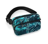 DNA Double Helix Fanny Pack for Men Women, Durable Sling Chest Bag with Adjustable Strap & Large Pocket, Small Crossbody Bag for Running, Hiking, Cycling, Travel