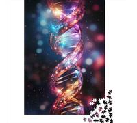 DNA Double Helix String 1000-Piece Adult Jigsaw Puzzle, 70x50cm/1000pcs; Low-dust White Pieces for Sorting; Easy to Revisit Throughout The Week