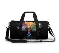 DNA Double Helix Tree Funny Large Gym Bag Novelty Lightweight Sports Duffel Bags Travel Tote Luggage Handbags 17.5 * 9 * 9 Inches