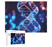 DNA Genetic Helix 500 Piece Jigsaw Puzzle for Adults Challenging Puzzles for Cognitive Workout Unique Shaped Jigsaw Puzzle Relaxing Gift Home Wall Decor