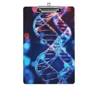 DNA Genetic Helix Acrylic Clipboard with Low Profile Clip Clipboards with Hanging Hook A4 Letter Size Clip Board Holds 100 Sheets for Workshops and Office Use