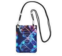 Dna Genetic Helix Cell Phone Purse For Women, Cell Phone Sleeve Pouch Case Wallet Bag With Black Shoulder Strap Travel Pouch