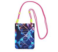 Dna Genetic Helix Cell Phone Purse For Women, Cell Phone Sleeve Pouch Case Wallet Bag With Fuchusia Shoulder Strap Travel Pouch