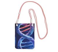 Dna Genetic Helix Cell Phone Purse For Women, Cell Phone Sleeve Pouch Case Wallet Bag With Pink Shoulder Strap Travel Pouch