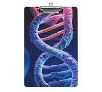 DNA Genetic Helix Clipboard 8.5×12.5 Inch Acrylic Clip Board with Metal Clip A4 Letter Size Decorative Clipboard Cute Hanging Clipboards for Office, Teacher, Nurse, Doctor,