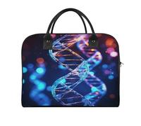 DNA Genetic Helix Laptop Tote Bag Casual Travel Handbag Multi Pocket Shoulder Bags for Work Travel