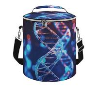 DNA Genetic Helix Lunch Bag 15L, Insulated Picnic Basket with Leakproof Design - Large Cooler Tote for Camping, Beach, Hiking & Groceries