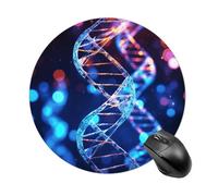 DNA Genetic Helix Mouse Pads Fashion Computer Mouse Mats Washable Portable Round Mousepad with Non-Slip Rubber Base Mouse Mat for Laptop Home Office Desk Accessories