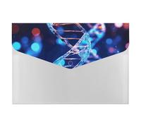 DNA Genetic Helix Plastic Envelopes Poly Envelopes Folders for Documents with Snap Closure Reusable File Bags for Home Work Office Organization A4 Size