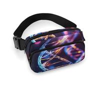 DNA Genetic Helix Printed Fanny Pack Fanny Packs for Women Men,Crossbody Bag Large Chest Bag with Adjustable Strap for Outdoors Workout Traveling Casual Running, DNA Genetic Helix, 20x13cm
