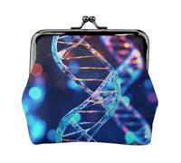 Dna Genetic Helix Small Coin Purse For Women, Kiss-Lock Wallet Leather Cute Coin Wallet Mini Coin Pouch Change Purse Key Holder