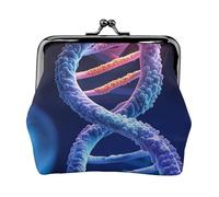 Dna Genetic Helix Small Coin Purse For Women, Kiss-Lock Wallet Leather Cute Coin Wallet Mini Coin Pouch Change Purse Key Holder