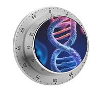 DNA Genetic Helix Timer Stainless Digital Visual Timer Exquisite Mechanical Countdown Time Management Tools with Silent Operation Timer for Kitchen Office Classroom