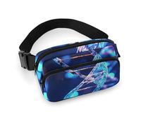 DNA Genetic Helix Waist Bag Fashion Fanny Bag with Adjustable Strap for Outdoor Workout Cycling Unisex, white, 20x13cm, Waist Bag