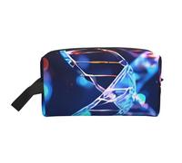 DNA Genetic Helix Water-Resistant Travel Toiletry Organizer Bag, Large Capacity Portable Cosmetic Storage for Gym/Daily Essentials