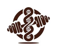 DNA Helix Intertwined with Dumbbells Within a Circle Fitness Genetic Health Concept Fine Carving Stickers 67.2x78.2cm Wall beautification Coffee