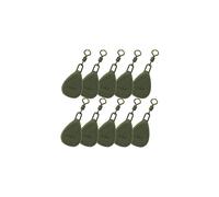 DNA Leisure 10 x Flat Pear Carp Coarse Fishing Angling Weights 1.5oz 2oz 2.5oz 3oz & 3.5oz NGT (1.5oz)