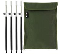 DNA Leisure Aluminium Black Banksticks 30-50cm Carp Coarse Fishing with Deluxe Carry Pouch Bag Setup (4X 30-50cm)