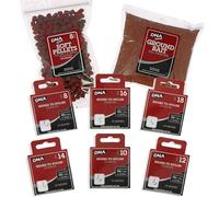 DNA Leisure Coarse Fishing Bundle Soft Pellets 8mm Halibut & Krill, 500g Groundbait & Barbless Hooks to Nylon Set - Carp, Bream & Freshwater Fishing Tackle Kit