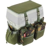 DNA Leisure Fishing Camo Seat Box Rucksack DPM Overwrap Backpack with Padded Seat, Harness & Multiple Storage Pockets for Angling Sea Coarse Carp Tackle Accesorries
