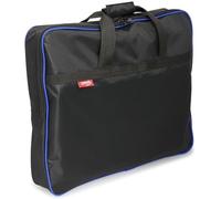 DNA Leisure Fishing Keepnet Bag 55cm x 50cm, 420D Black & Blue Net Storage Bag, Zipped Fishing Net Bag with Webbing Carry Handle for Keepnets and Wet Accessories
