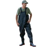 DNA Leisure Mens PVC Black Chest Waders and Boots Flood Work Carp Fly Fishing Size 7 8 9 10 11 12 (Size 42 UK Size 8)
