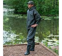 DNA Leisure Mens PVC Full Body Waders Dry Suit With Boots For Floods Work Fishing Heavy Duty (EU Size: 41 UK Size: 7)