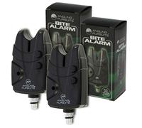 DNA LEISURE Set of 2 x Carp Fishing Bite Alarms Adjustable Volume Tone Control Blue LED Light And Batteries