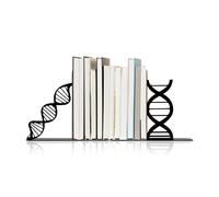 DNA Metal Bookends, Biology Decor, Double Helix Decor for Biology Classroom, Bookshelf, Home,Library, Office, Study Room, Biology Gift for Biology Teacher Professor Nerd Boyfriend Graduate