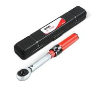 DNA MOTORING 1/4-Inch Drive Click Torque Wrench 20-200 FT.-LB / 2.26-22.6 N.M Torque Wrench for Repairs, Machinery Maintenance Assembly, Sliver/Red, TOOLS-00512