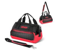DNA MOTORING 12in Heavy-Duty Electrician tool bag, Portable Canvas Tool Bag Organizer for Electrician, Carpentry, HVAC, w/Shoulder StrapTOOLS-00641