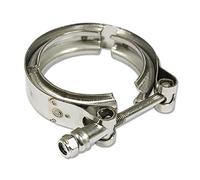 DNA MOTORING 2.75" Zinc-Coated Stainless Steel V-Band Clamp for Turbo, Downpipes, Exhaust Systems, VC-275