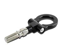 DNA MOTORING Black Aluminum Front/Rear Japanese Car Trailer Tow Hook Ring Kit - M18 x 2.5, Compatible with 06-11 Honda Civic 10-14 Insight / 16-21 CX-3 13-24 CX-5, THK-JDM-BK