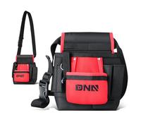 DNA MOTORING Canvas Waist Bag, Portable Canvas Tool Bag, Waist Tool Pouch for Electricians, Craftsmen, Gardening, TOOLS-00642