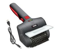 DNA MOTORING Cordless Electric Grill Cleaning Scrub Brush Rechargeable with Type-C Charge Cord,Red/Black, TOOLS-00219-RD, Stainless Steel