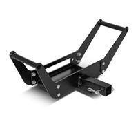 DNA MOTORING Cradle Winch Mount Mounting Plate Foldable for 2" Class IV Hitch Receivers, Up to 12,000Lbs Capacity, Powder Coated Steel, Tow-Mount