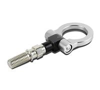DNA MOTORING Silver Aluminum Front/Rear Japanese Car Trailer Tow Hook Ring Kit - M18 x 2.5, Compatible with 06-11 Honda Civic 10-14 Insight / 16-21 CX-3 13-24 CX-5, THK-JDM-SL