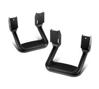 DNA Motoring Universal Aluminum Side Hoop Steps, Black Powder Coating Non-Slip Side Step Bars Fit Pickup & SUV & Truck, Compatible with Chevy GMC Toyota Ford, Set of 2, SSTEP-BK-BK