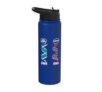 DNA RNA Science DNA Biologist Molecular Biology Stainless Steel Insulated Water Bottle